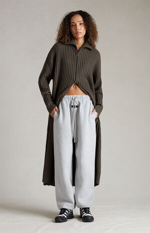 Women's Light Heather Grey Sweatpants image number 3