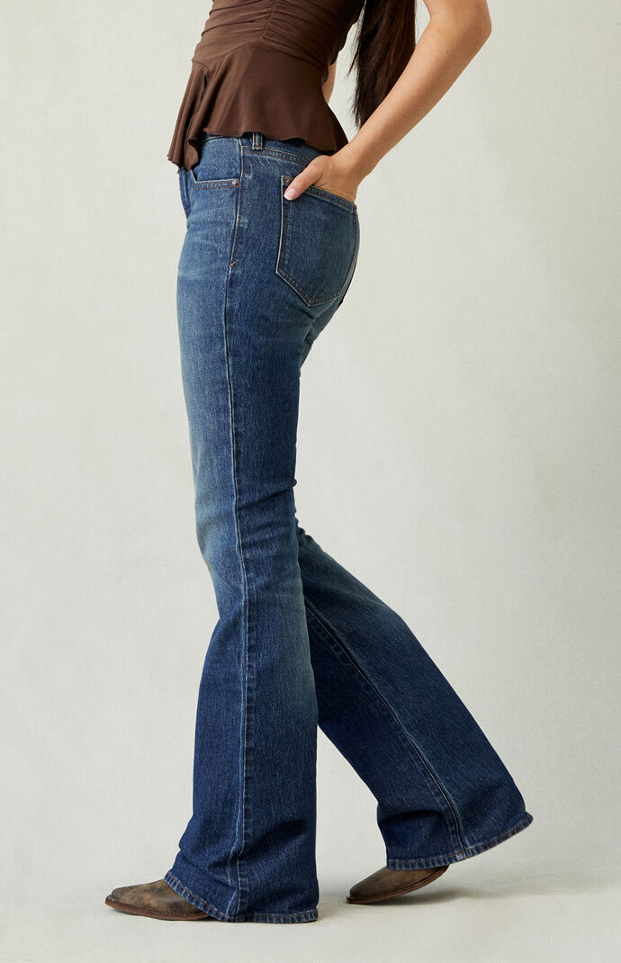 Pacsun Jade Low Rise Bootcut Jeans Stretch Dark Blue | PacSun