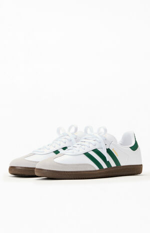 White & Green Samba OG Shoes image number 2