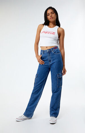 By PacSun '90s Boyfriend Cargo Jeans image number 1