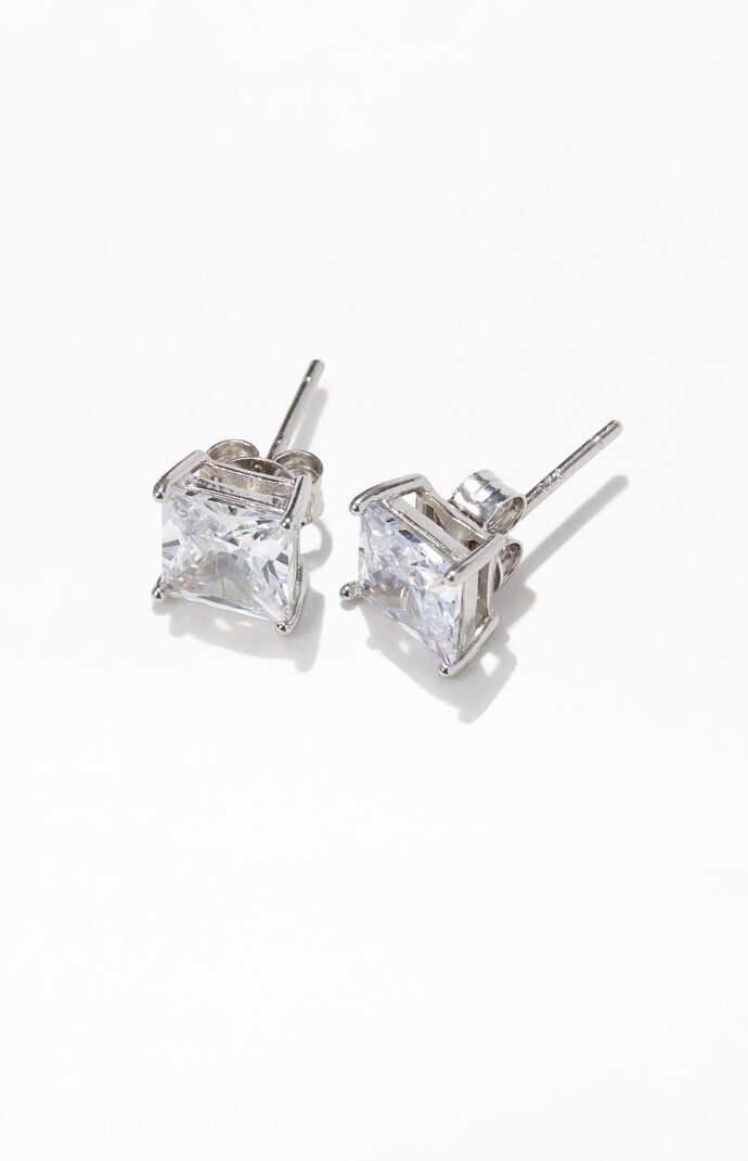 Sterling Silver Square Stud Earrings
