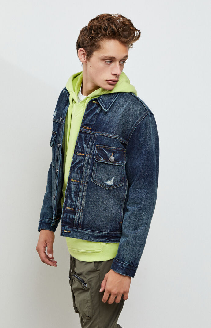Vintage Fit Denim Trucker Jacket