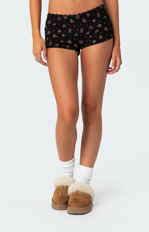 Aislinn Printed Waffle Shorts image number 3