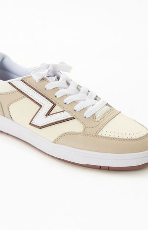 Beige Lowland ComfyCush Leather Sneakers image number 6
