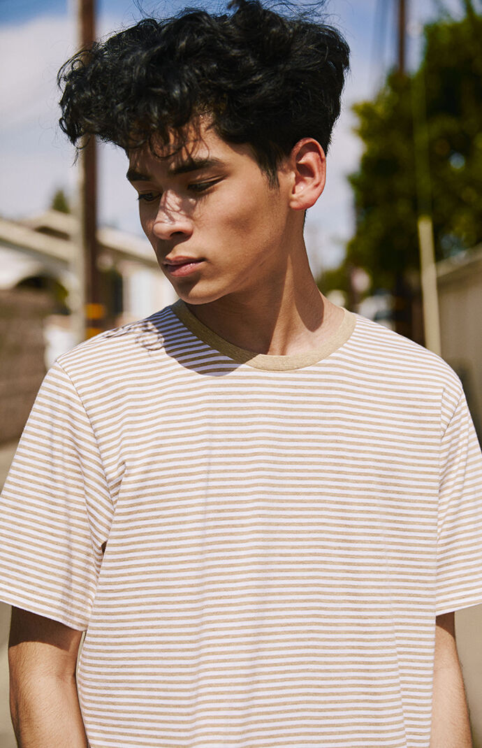 Ezar Striped Scallop T-Shirt