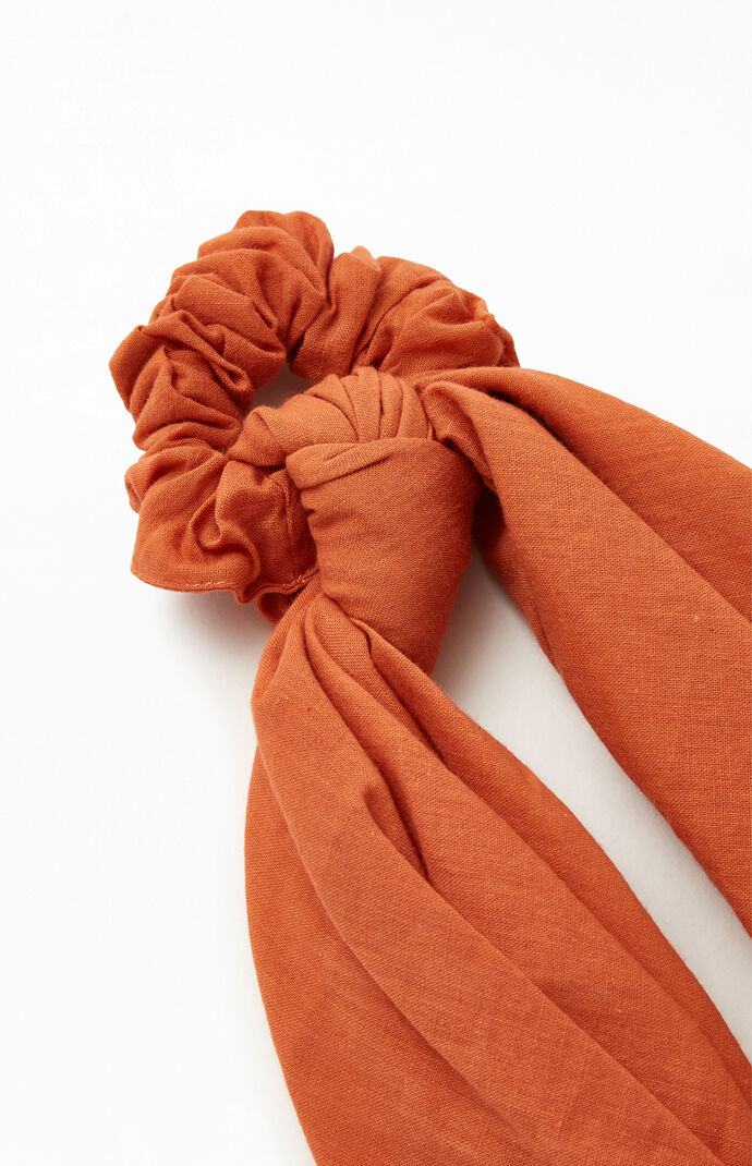 Rust Solid Flowy Scrunchie