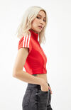 Red Russo Cropped Zip Up Jacket Red Russo Cropped Zip Up Jacket image number null