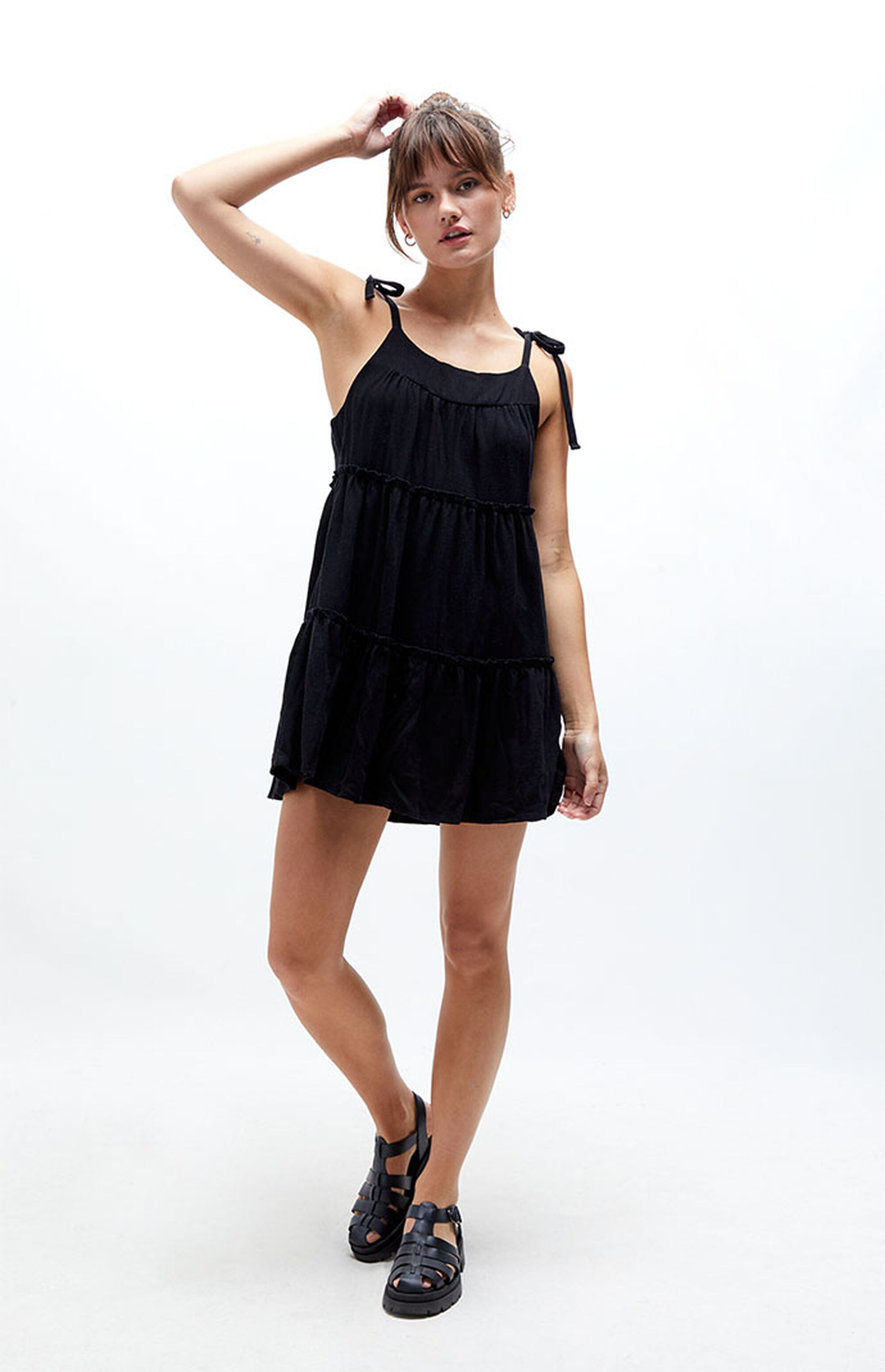 LA Hearts Tie Strap Babydoll Dress PacSun