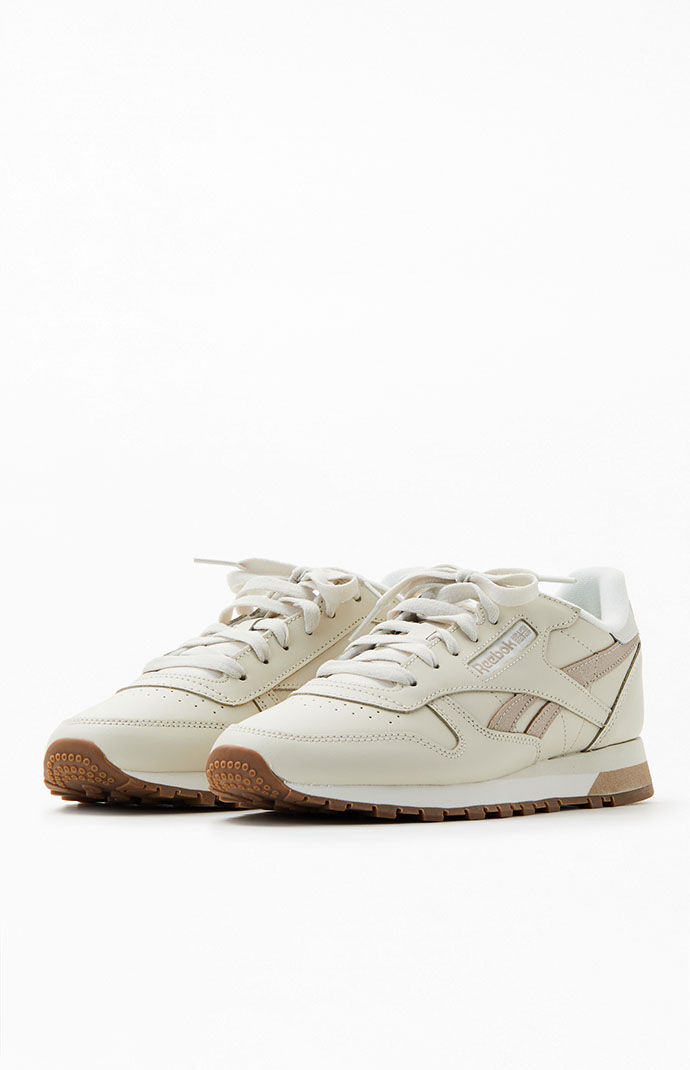 Reebok Women s Beige Classic Leather Sneakers PacSun