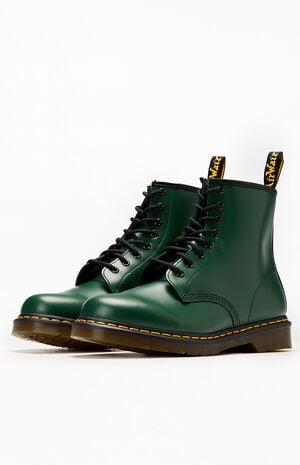 1460 Green Leather Lace Up Boots image number 2
