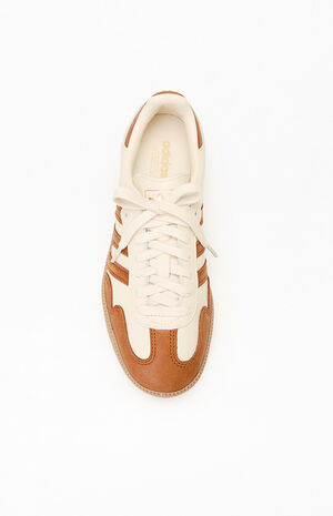 Women's Cream & Brown Samba OG Sneakers image number 5