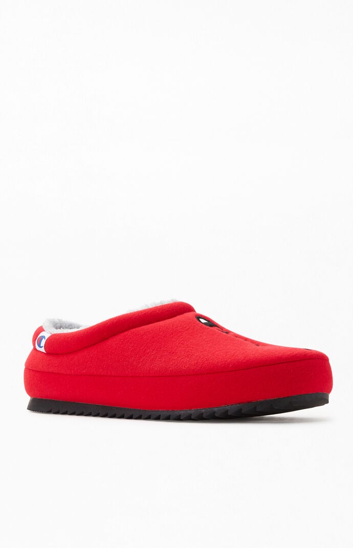 champion slippers red