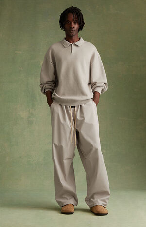 Silver Cloud Knit Polo Sweater image number 5