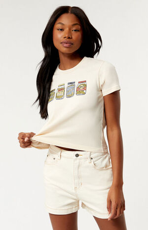 Sand Classic High Waisted Denim Shorts image number 1