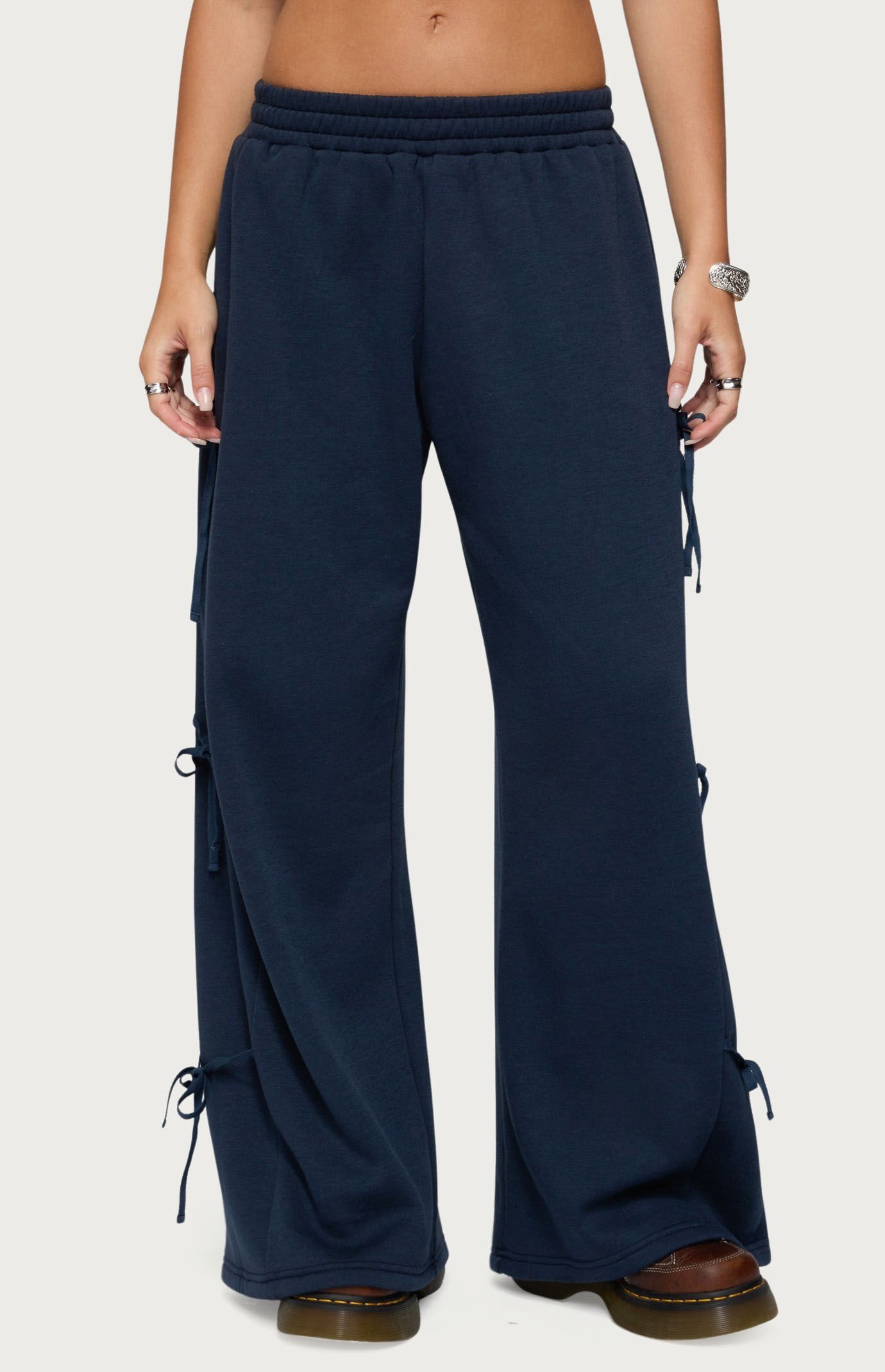 Edikted Claudette Baggy Ribbon Sweatpants | PacSun