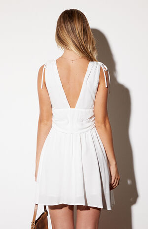 Tie Strap Ruched Mini Dress image number 4