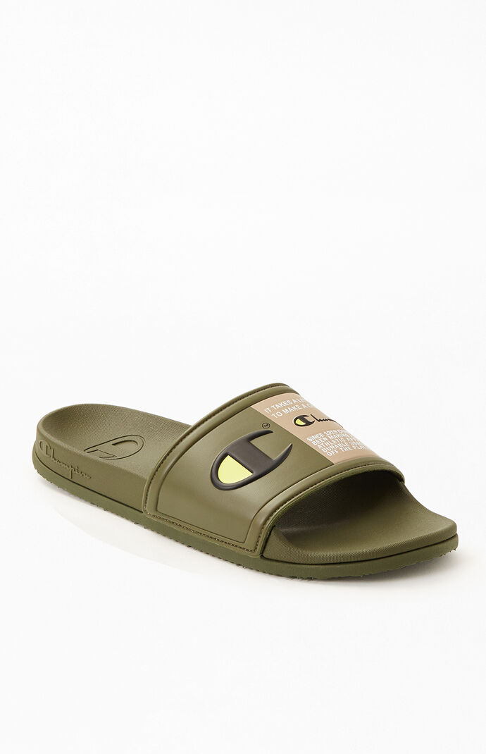 Olive Squish Slide Sandals
