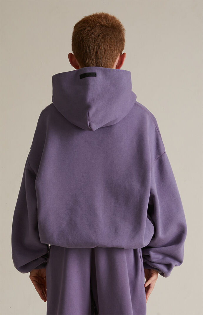 Fear of God Essentials Kids Lavender Heavy Fleece Hoodie