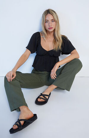 Smocked Button Front Top image number 1