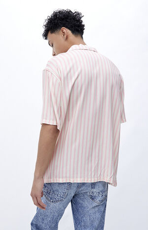 Powder Pink Stripe Camp Shirt image number 4