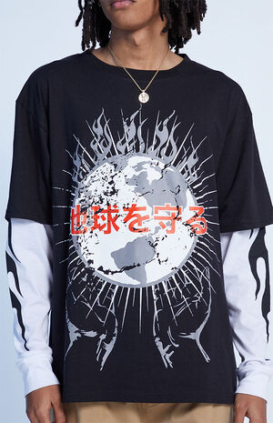 Layered Long Sleeve T-Shirt image number 2