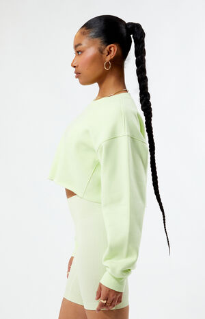 Raw Cut Cropped Crew Neck Sweatshirt image number 2