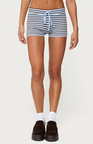 Lillian Striped Knit Shorts image number 1