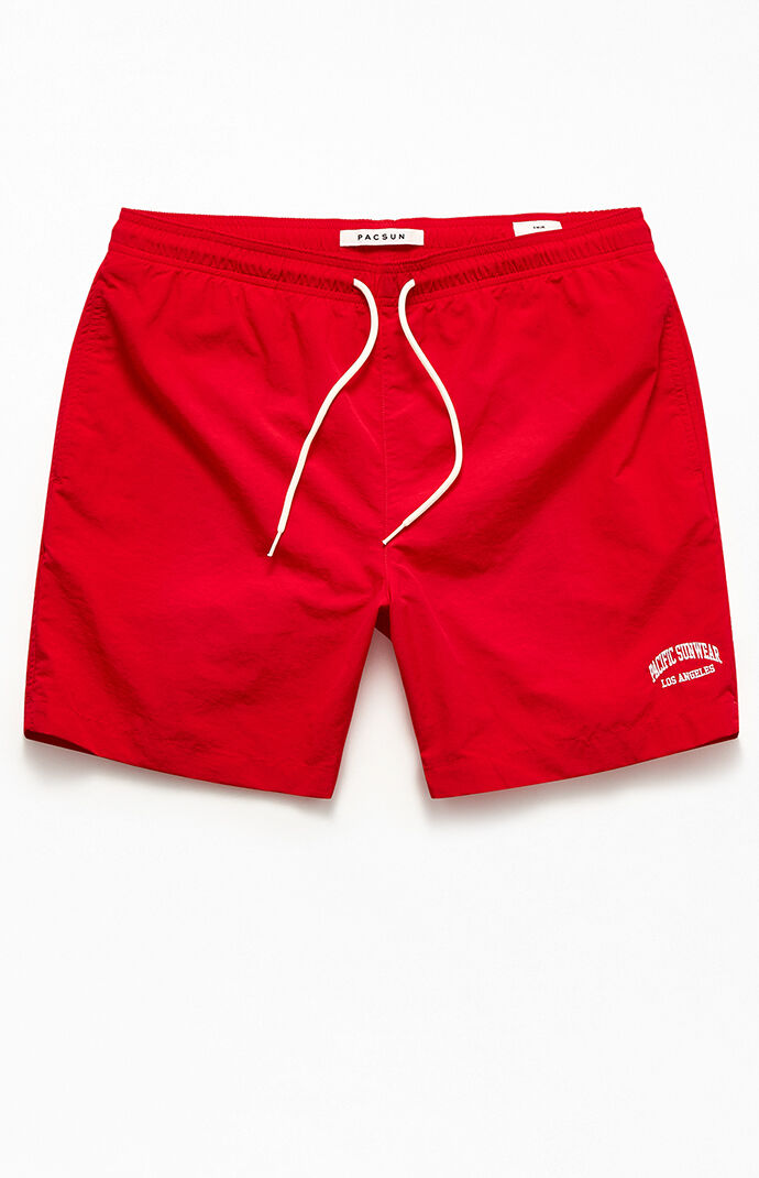 Collegiate Solid Swim Trunks