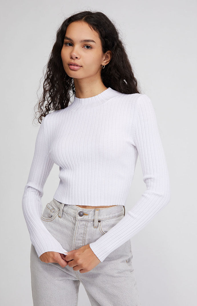 Kendall and kylie mock neck sweater top