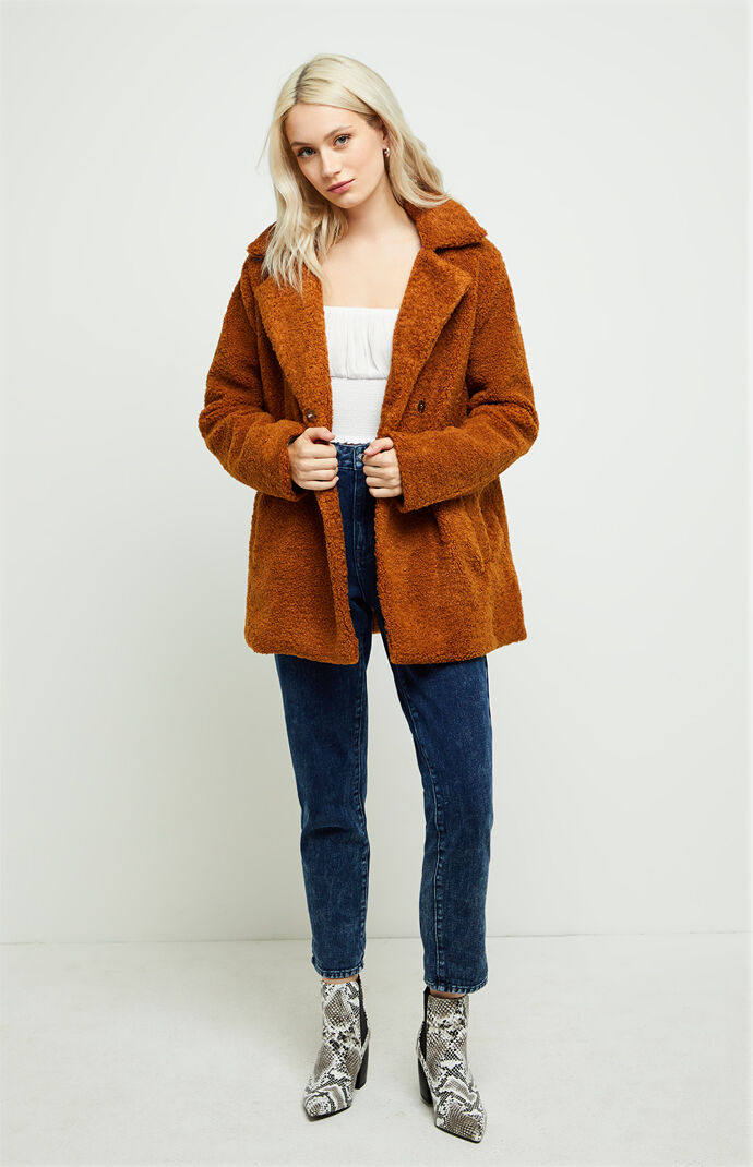 minkpink shearling coat