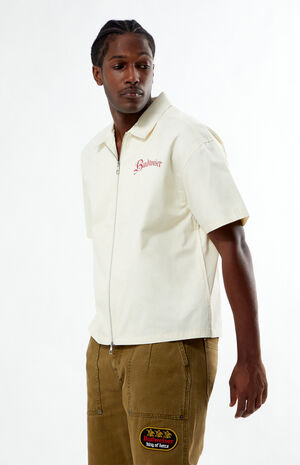 By PacSun Last Call Zip Up Woven Shirt image number 3