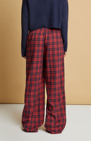 Navy & Red Flannel Boxer Pajama Pants image number 4