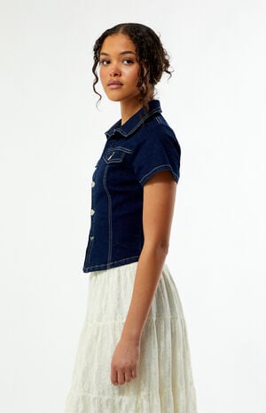 Denim Button Up Top image number 4