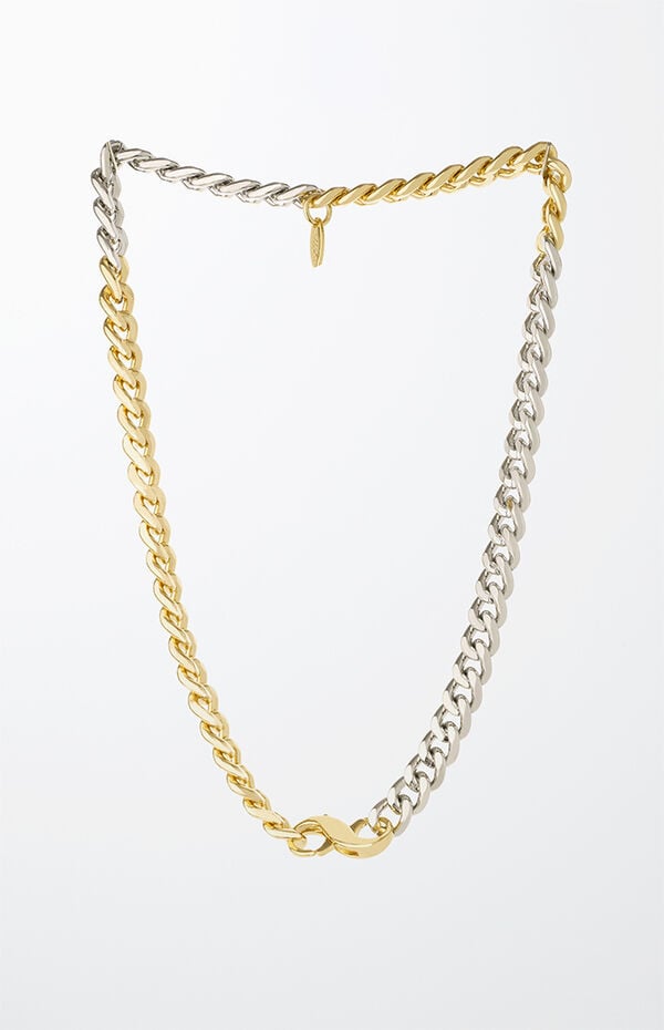 Ettika Mixed Metal Chain Link Necklace