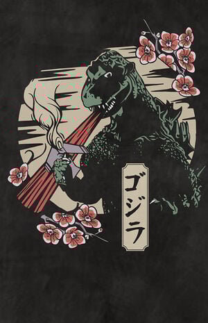 Godzilla Vintage-Inspired Crew Neck Sweatshirt image number 4