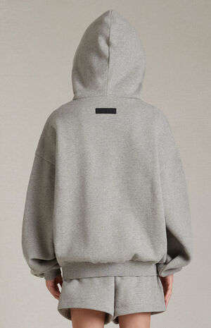 Essentials Dark Heather Oatmeal Hoodie image number 4