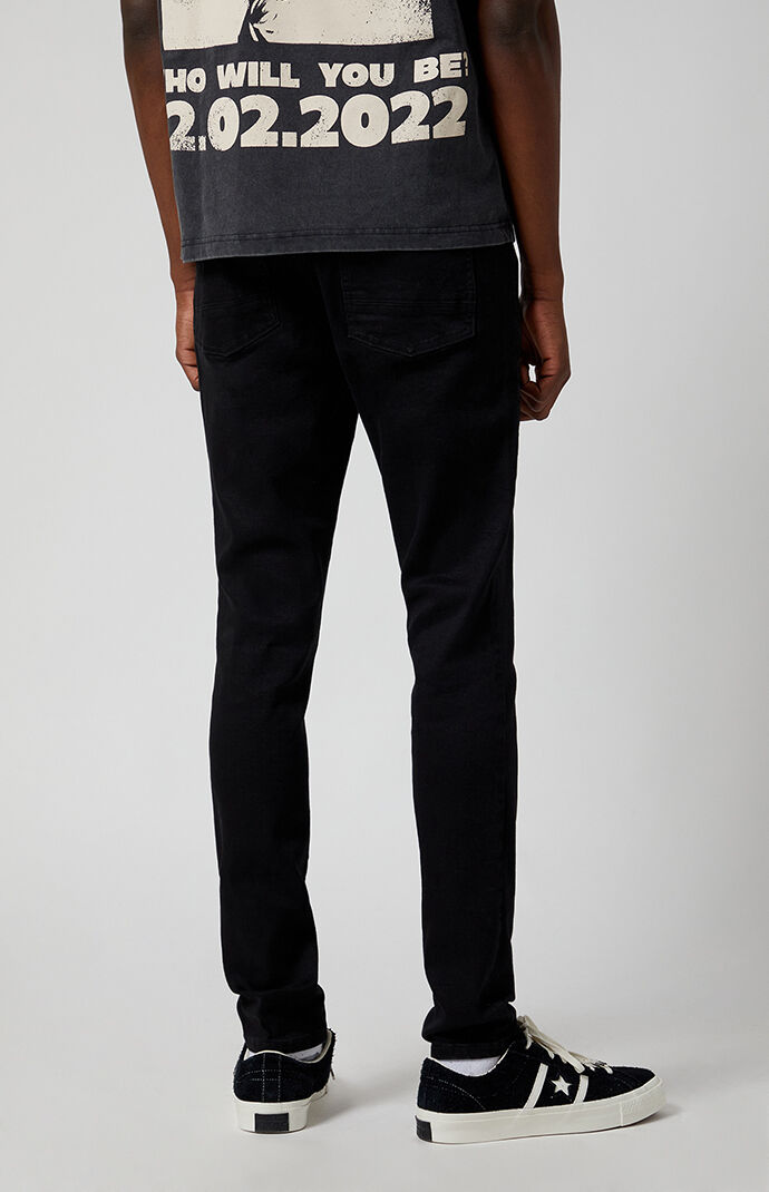 PacSun High Stretch Black Stacked Skinny Jeans PacSun