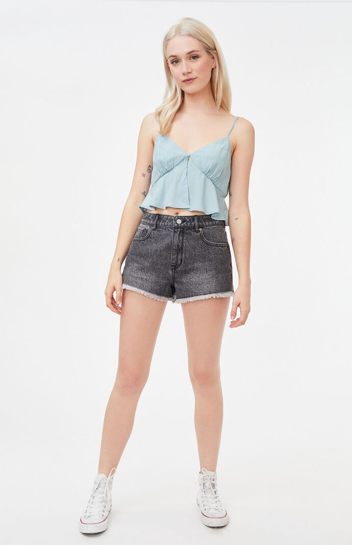 Button Front Cami Tank Top