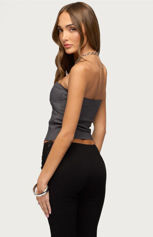 Maryah Paneled Stud Strapless Top image number 2