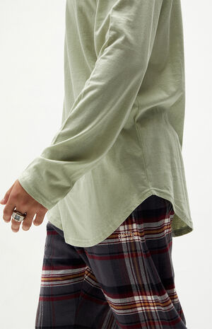 Sage Seville Scallop Long Sleeve T-Shirt image number 2