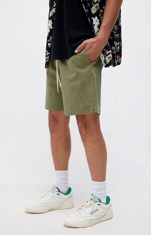 Olive Twill Volley Shorts image number 3