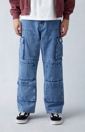 Indigo Baggy Cargo Jeans