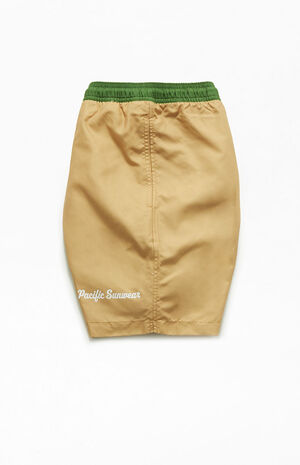 Tan Colorblock 6.5" Swim Trunks image number 3