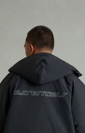 Vintage Black Hooded Parka Jacket image number 6