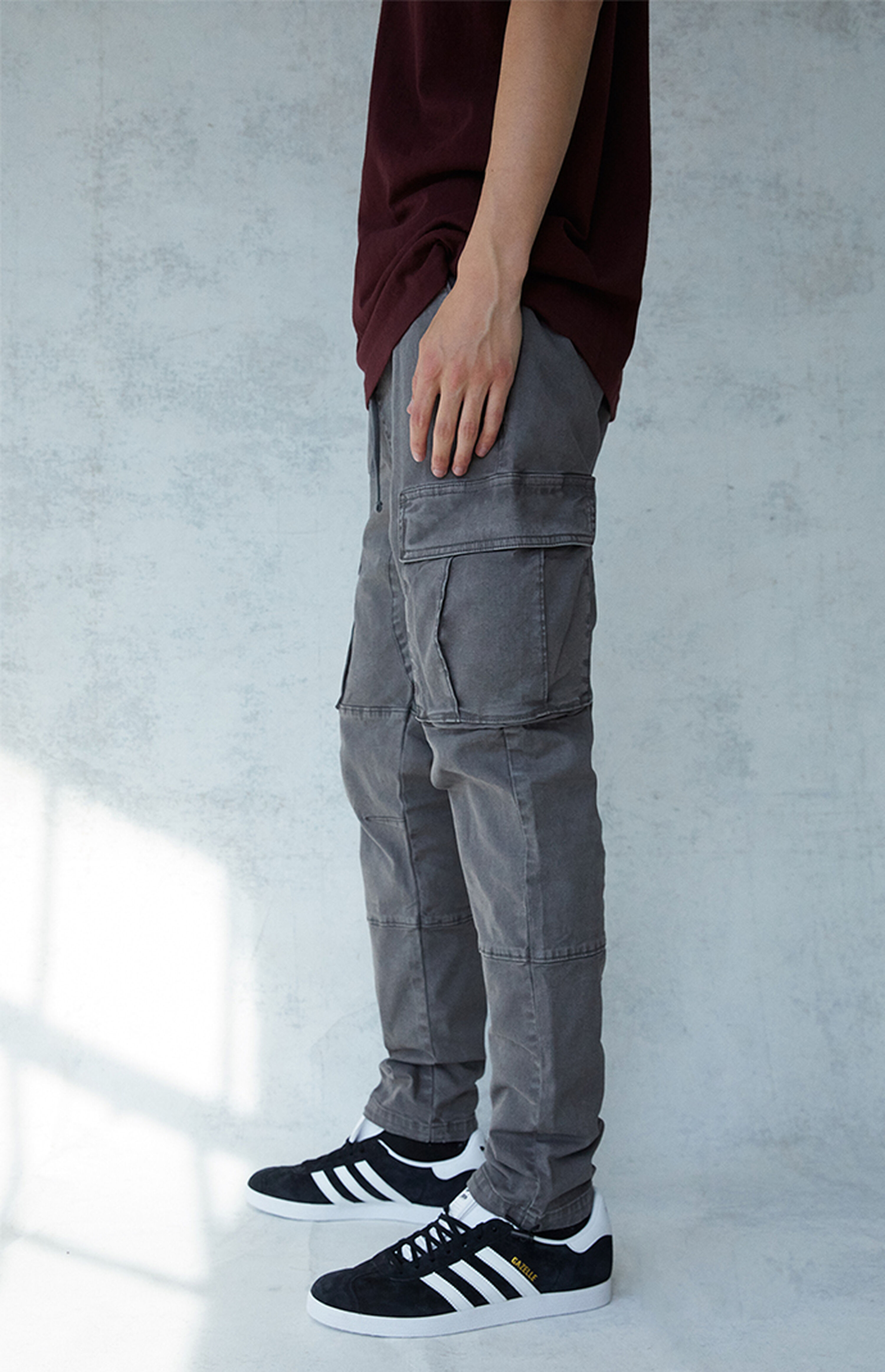 PacSun Gray Slim Cargo Pants PacSun