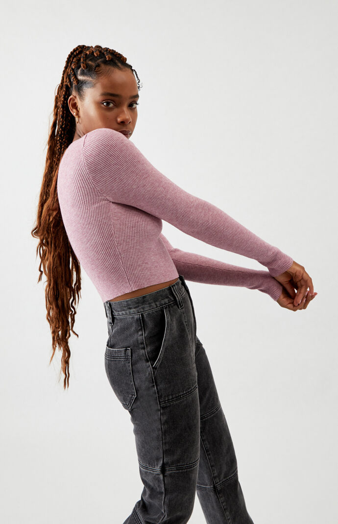 Waffle V-Neck Sweater