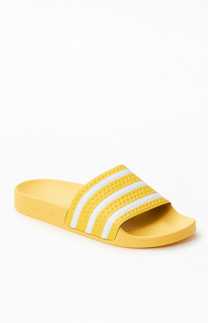 adidas yellow sandals