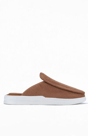 Tan Esto Corduroy Slip-On Mules image number 1