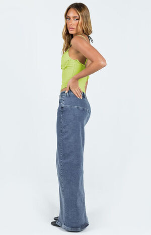 Eco Indigo Batkins Denim Maxi Skirt image number 3