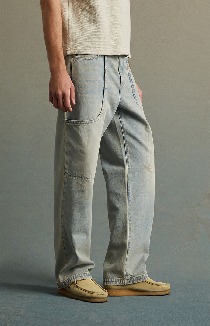 RARE DNM EDIT Tinted Light Indigo Curve Pocket Baggy Jeans